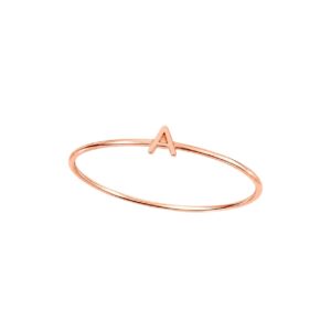 Cincin Emas Dainty Huruf A