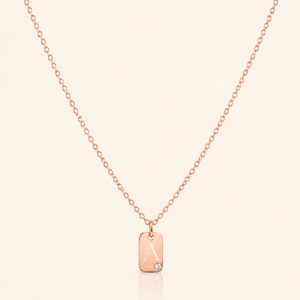 Kalung Emas Aksara Gold - Bisa Custom Inisial - 8K