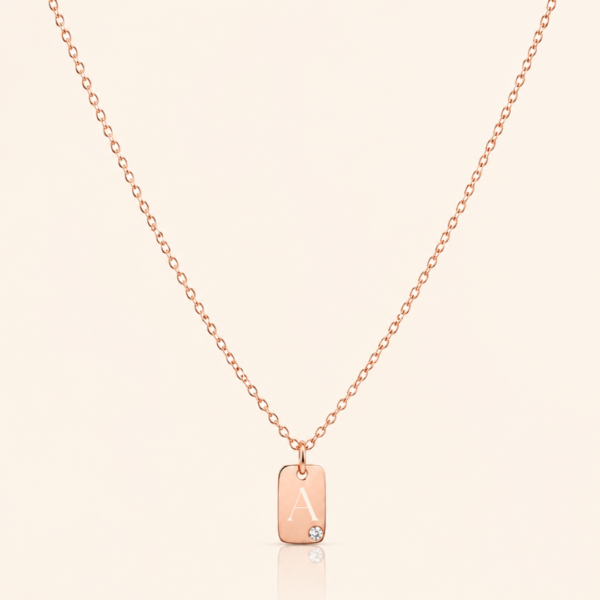 Kalung Emas Aksara Gold – Bisa Custom Inisial – 8K