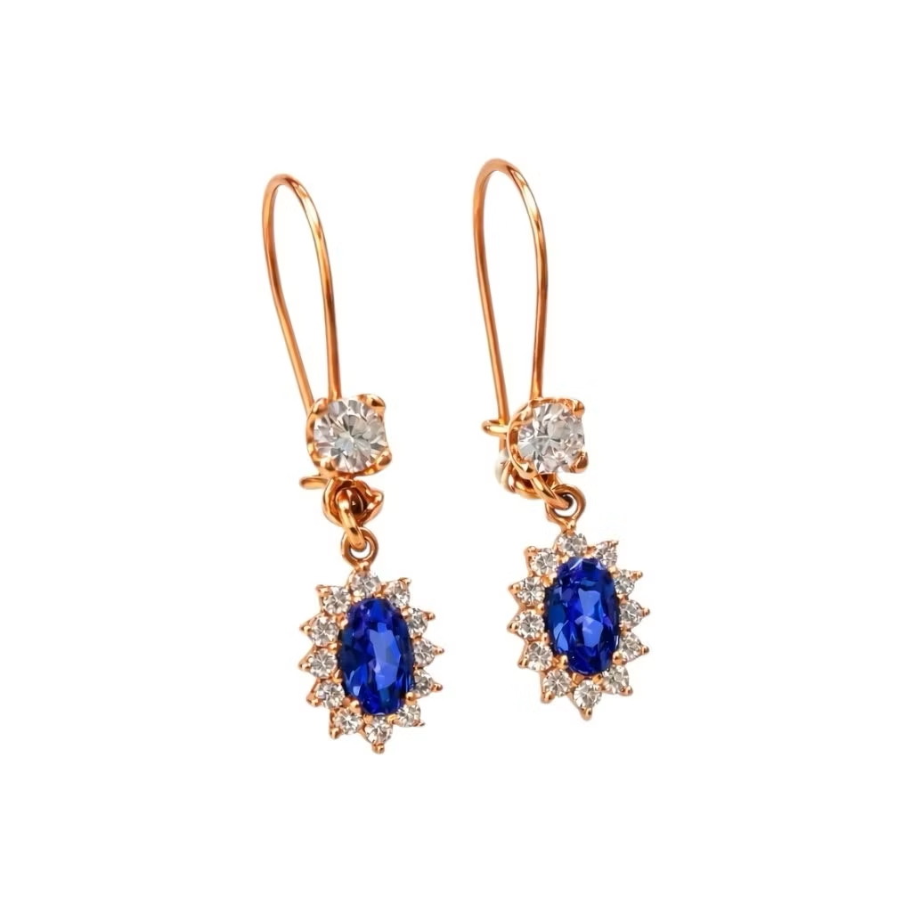 Anting Emas Kawatan Lady Di 8K - Gambar 2