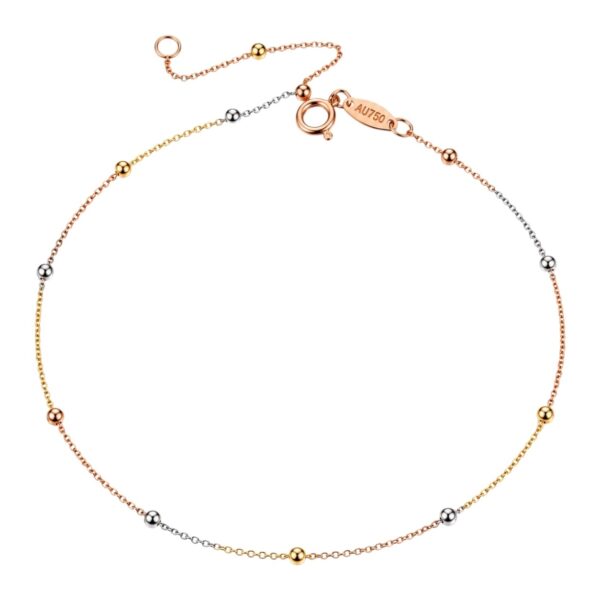 Gelang Emas Kaki Jedar 1 Layer 3 Warna 8k