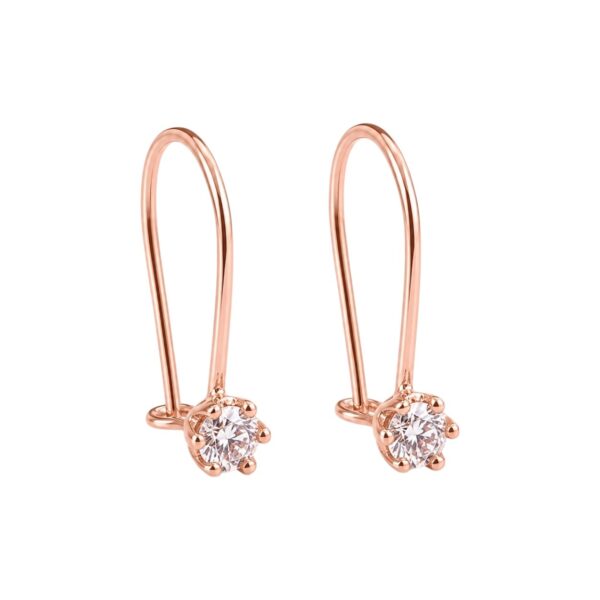 Anting Emas Kawatan Solitaire Imut