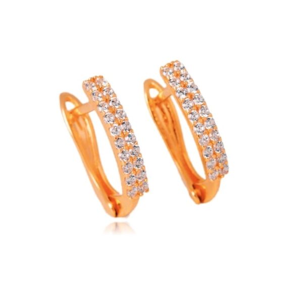Anting Emas Jepret 2 Baris Mata