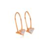 Anting Emas Kawatan Solitaire Love 8K