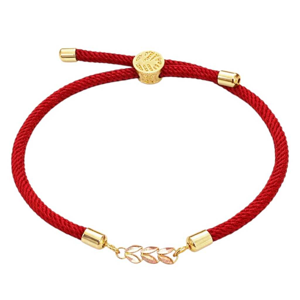 Gelang Tali Emas Elegant Shimmer Gold 8K - Gambar 2