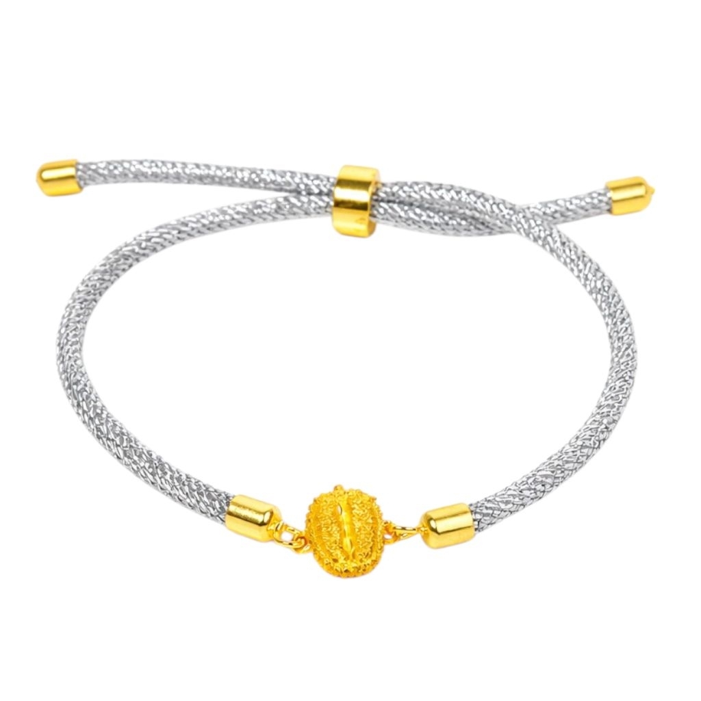 Gelang Tali Emas Elegant Durian Imut 8K - Gambar 2