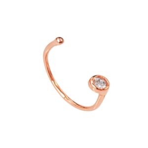 Anting Emas Piercing Solitaire