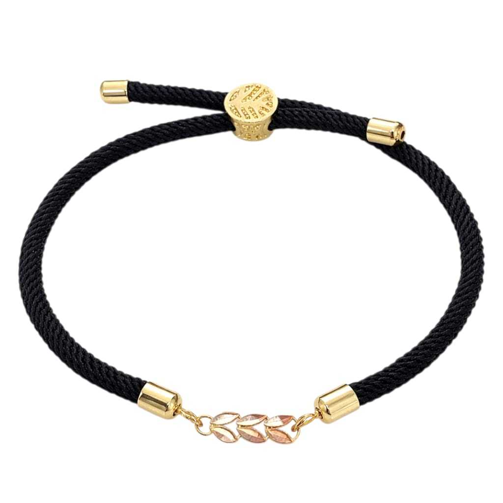 Gelang Tali Emas Elegant Shimmer Gold 8K - Gambar 3