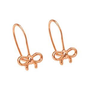 Anting Emas Kawatan Ribbon Tanpa Mata
