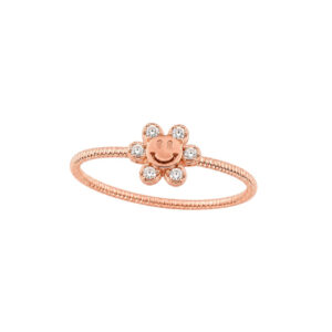 Cincin Emas Kawatan Kembangan Flower Smile