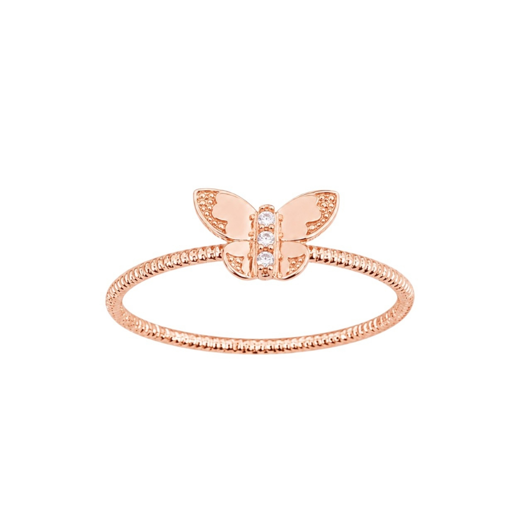 Cincin Emas Kawatan Kembangan Butterfly