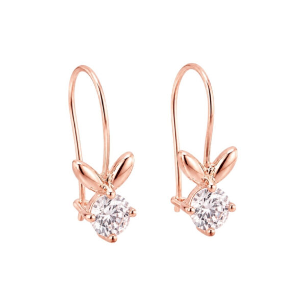 Anting Emas Kawatan Solitaire Padi